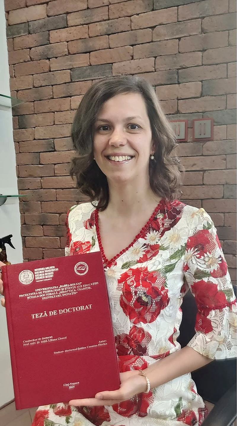 Dr. Cosmina-Florina Șoldea ținând teza de doctorat